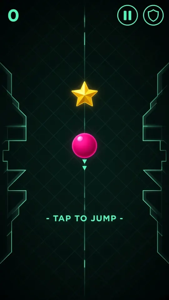 Tap anywhere to make the ball jump